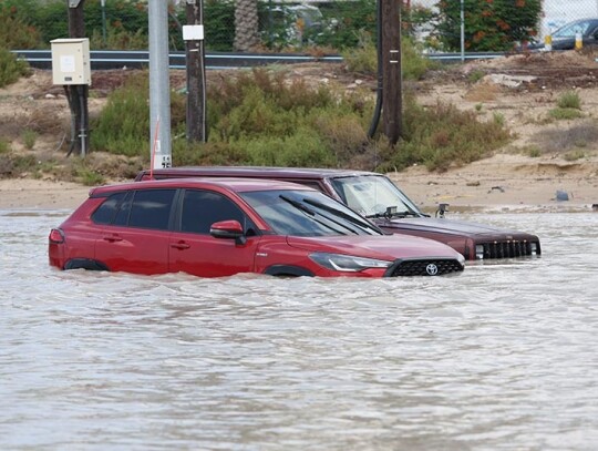 Dubai roads flooded as the UAE witnesses largest rainfall in 75 years, United Arab Emirates - 17 Apr 2024