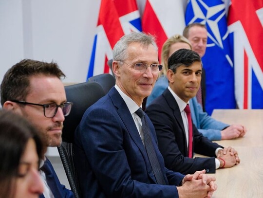 NATO Secretary General Stoltenberg and British PM Sunak visit Warsaw, Poland - 23 Apr 2024