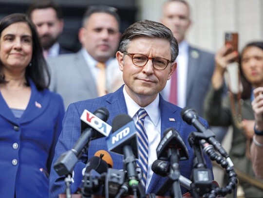 House Speaker Mike Johnson Visits Columbia University campus, New York, USA - 24 Apr 2024