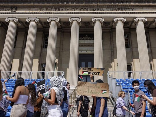 Columbia University student encampment continues past deadline, New York, USA - 29 Apr 2024