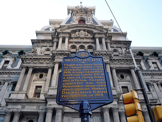 Mothers_Day_Historical_Marker_at_Market_and_N_Juniper_Sts_Philadelphia_PA_Wiki