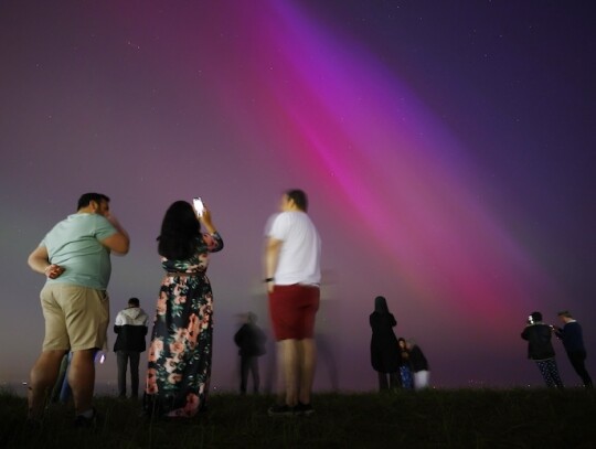 Northern lights visible in Britain, Crosby, United Kingdom - 10 May 2024