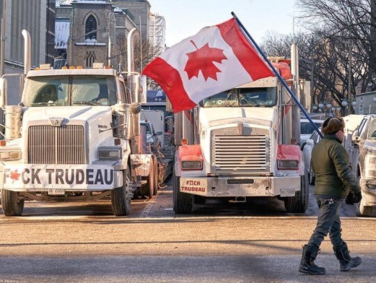 Freedom Convoy 2022 protest against vaccine mandates, Ottawa, Canada - 29 Jan 2022