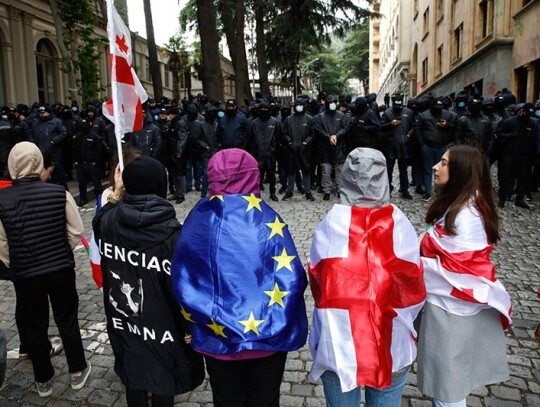 Protests continue as Georgian parliament is set to pass 'foreign agents' bill, Tbilisi, Georgia - 14 May 2024