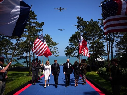 US commemorative ceremony for 80th anniversary of D-Day at Colleville-sur-Mer, Colleville Sur Mer, France - 06 Jun 2024 US commemorative ceremony for 80th anniversary of D-Day at Colleville-sur-Mer, Colleville Sur Mer, France - 06 Jun 2024