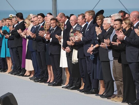 International commemorative ceremony for 80th anniversary of D-Day, Saint Laurent Sur Mer, France - 06 Jun 2024 International commemorative ceremony for 80th anniversary of D-Day, Saint Laurent Sur Mer, France - 06 Jun 2024