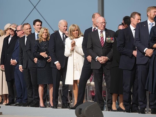 International commemorative ceremony for 80th anniversary of D-Day, Saint Laurent Sur Mer, France - 06 Jun 2024 International commemorative ceremony for 80th anniversary of D-Day, Saint Laurent Sur Mer, France - 06 Jun 2024