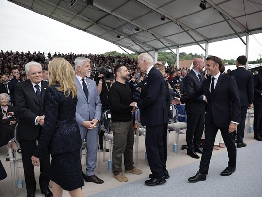 International commemorative ceremony for 80th anniversary of D-Day, Saint Laurent Sur Mer, France - 06 Jun 2024 International commemorative ceremony for 80th anniversary of D-Day, Saint Laurent Sur Mer, France - 06 Jun 2024