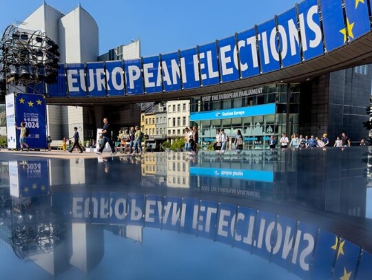 European Parliament prepares for broadcast of European elections results, Brussels, Belgium - 07 Jun 2024