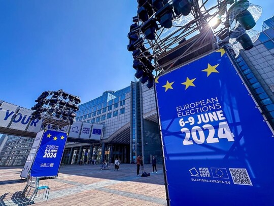 European Parliament prepares for broadcast of European elections results, Brussels, Belgium - 07 Jun 2024