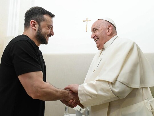 Pope Francis meets G7 leaders during 50th summit in Borgo Egnazia, Italy - 14 Jun 2024