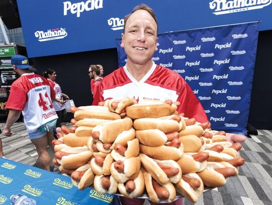 Weigh-in for Nathan's Famous Hot Dog Eating Conetst, New York, USA - 03 Jul 2023