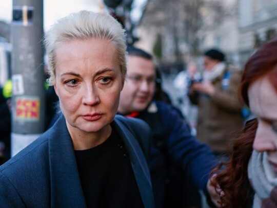 Yulia Navalnaya widow of dissident Alexei Navalny votes in Russian Embassy in Berlin, Germany - 17 Mar 2024