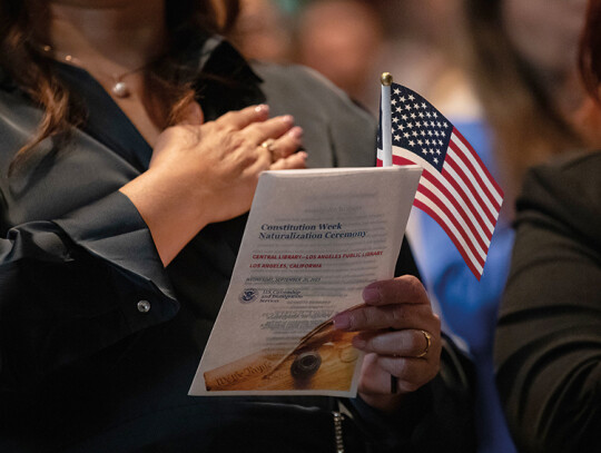 US Naturalization Ceremony in Los Angeles, USA - 20 Sep 2023