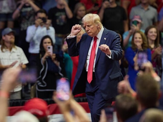 Republican presidential nominee Donald J. Trump and running mate JD Vance hold first joint campaign rally, Grand Rapids, USA - 20 Jul 2024