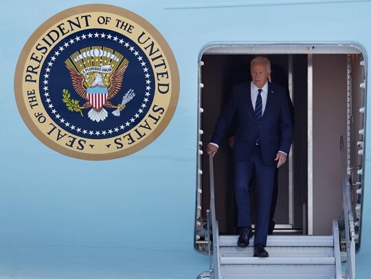 US President Joe Biden arrives in Las Vegas Ahead of Campaign Events, Usa - 15 Jul 2024