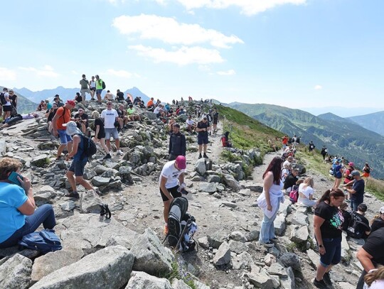 Tourists on Kasprowy Wierch in Zakopane, Poland - 27 Jul 2024