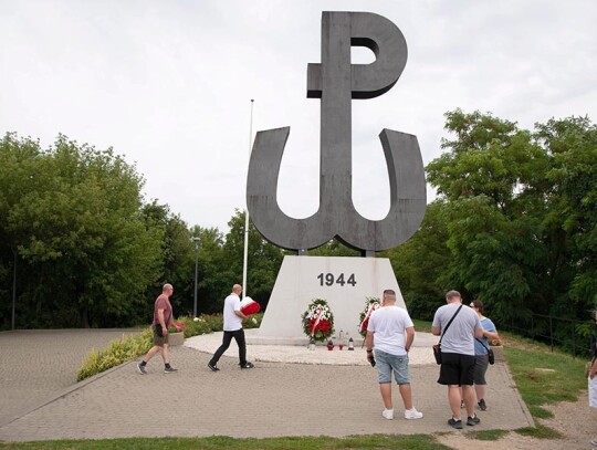 Mound of the Warsaw Uprising in Warsaw, Poland - 31 Jul 2021