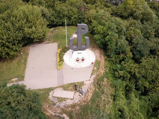 Mound of the Warsaw Uprising in Warsaw, Poland - 31 Jul 2021