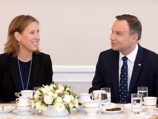 YouTube CEO Susan Wojcicki in Warsaw, Poland - 28 Mar 2017