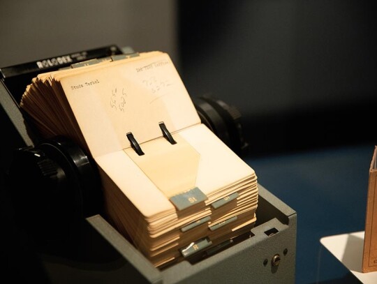 Rolodex z numerem do Studs Terkel